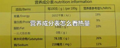 ​营养成分表怎么看热量高不高 食物营养成分表怎么看热量