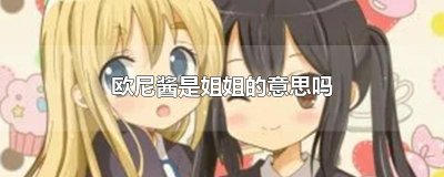​欧尼酱是姐姐的意思吗
