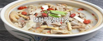 ​猪肚可以炖什么东西 猪肚可以炖什么汤下奶