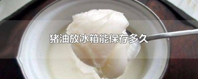 ​猪油放冰箱可以保存多久 猪油放冰箱能储存多久