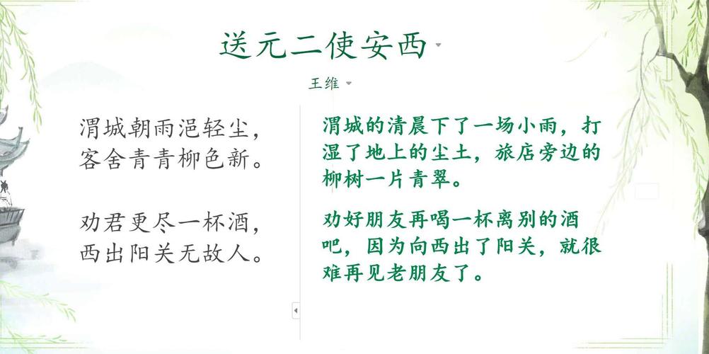 送元二使安西这首诗的意思是什么(送元二使安西意思介绍)