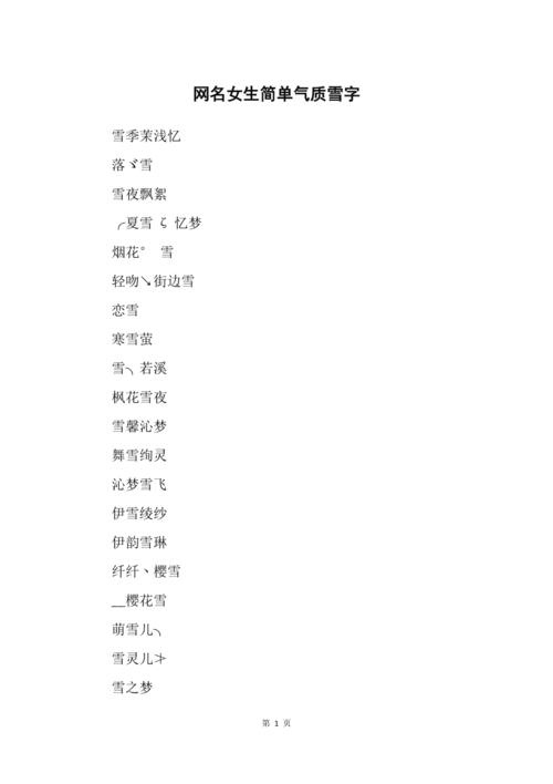 带有雪字的网名(关于带有雪的网名精选)