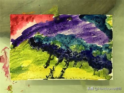 儿童创意美术：肌理画--九千九百九十九岁的老奶奶